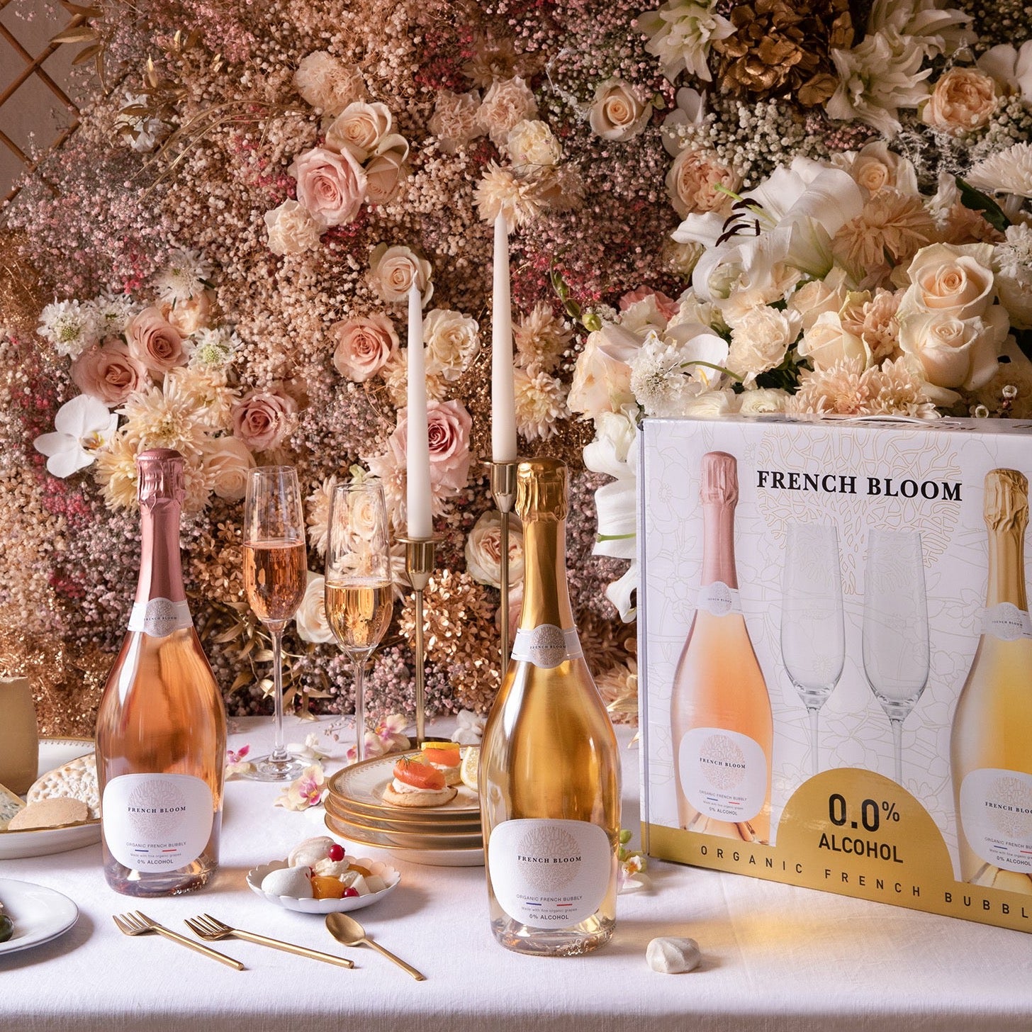 French Bloom Discovery Set Le Blanc & Le Rosé 75cl + 2 Flutes