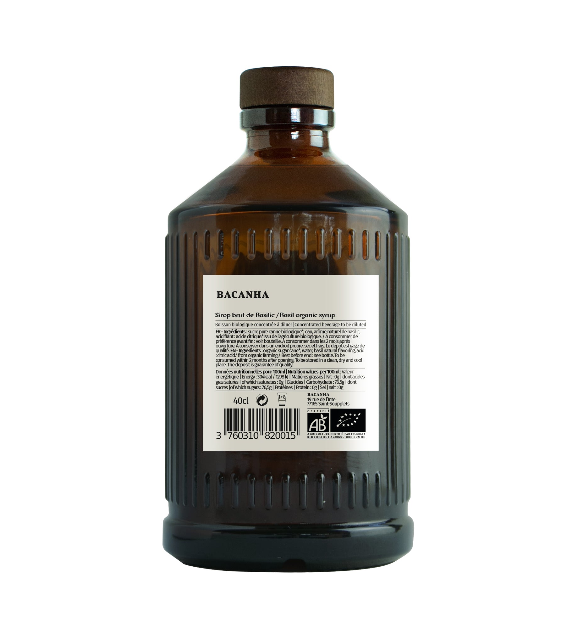 Organic Basil Syrup 40cl